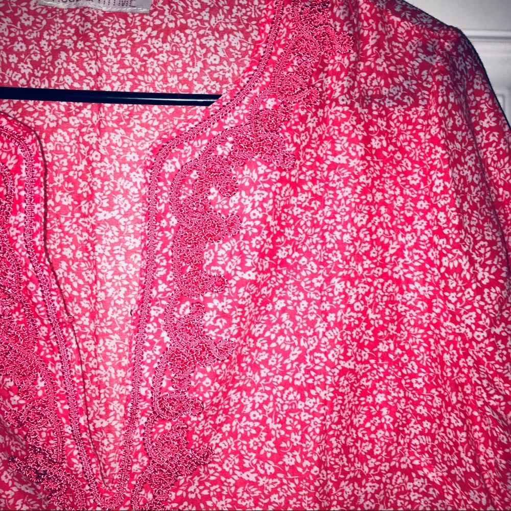 Floral pink blouse